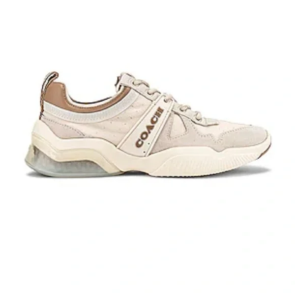 COACH Citysole Sue Runner Sneakers in Color Chalk/Taupe Size 9.5 B - Picture 2 of 12